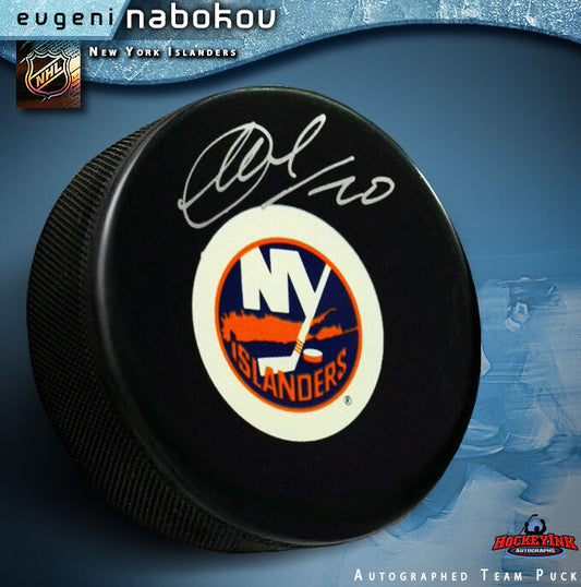 EVGENI NABOKOV  New York Islanders Autographed Puck