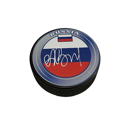 ANDREI VASILEVSKIY Signed Team Russia Puck - Tampa Lightning