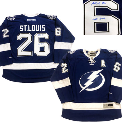 MARTIN ST. LOUIS Tampa Bay Lightning Reebok W/ HOF