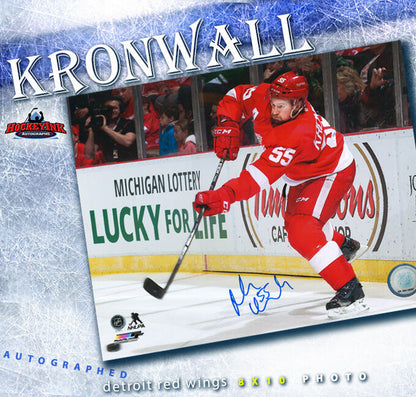NIKLAS KRONWALL Autographed Detroit Red Wings 8x10 Photo - 70152