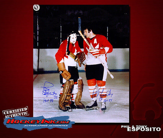 TONY & PHIL ESPOSITO SIGNED 16X20 Photo -77020