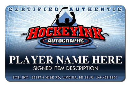 MARIAN HOSSA Signed Detroit Red Wings Puck - HOF 2020