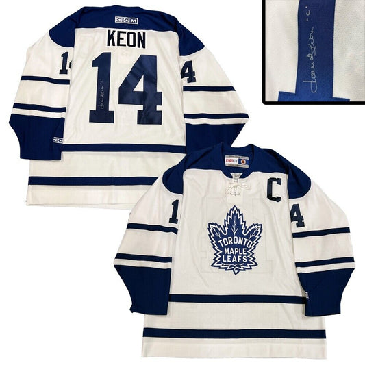 DAVE KEON Signed Toronto Maple Leafs White CCM Jersey - "C"