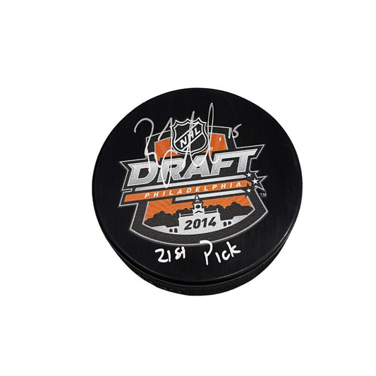 ROBBY FABBRI Signed 2014 NHL Draft Puck - 21st Pick