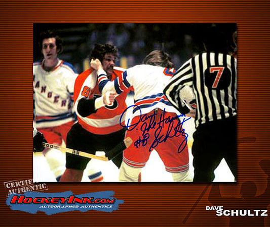 Dave Schultz SIGNED Flyers 8X10 Photo -70087