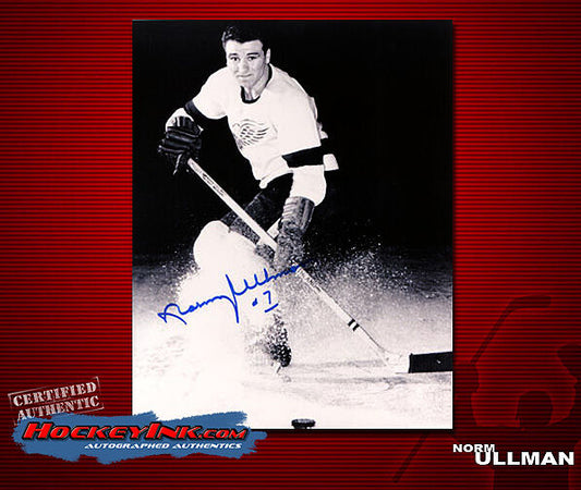 Norm Ullman SIGNED Red Wings 8X10 Photo -70099