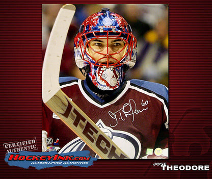 JOSE THEODORE SIGNED Colorado Avalanche 16 x 20 Photo - 77140
