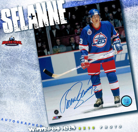 TEEMU SELANNE Winnipeg Jets Autographed 8x10 - 70229