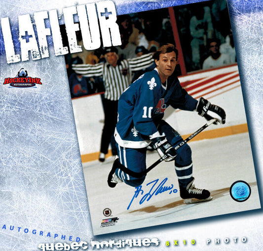 GUY LAFLEUR SIGNED Quebec Nordiques 8X10 Photo -70224
