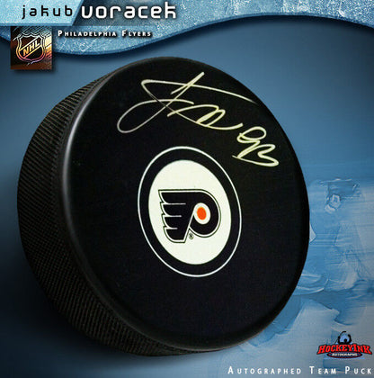 JAKUB VORACEK Autographed Philadelphia Flyers Puck