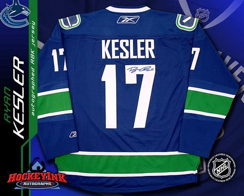 Ryan Kesler Autographed Millionaires Jersey (not worn) - Vancouver