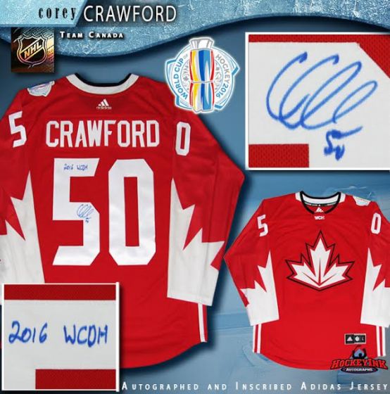 corey crawford team canada jersey
