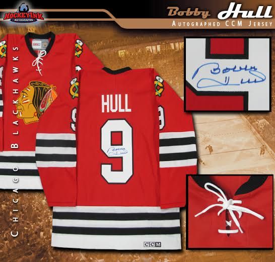 Signed Bobby Hull hockey jersey