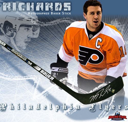 Mike Richards Philadelphia Flyers Autographed 8 x 10 Black
