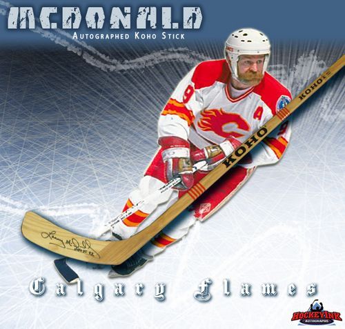AJ Sports  Lanny McDonald Autographed Calgary Flames Fanatics Jersey