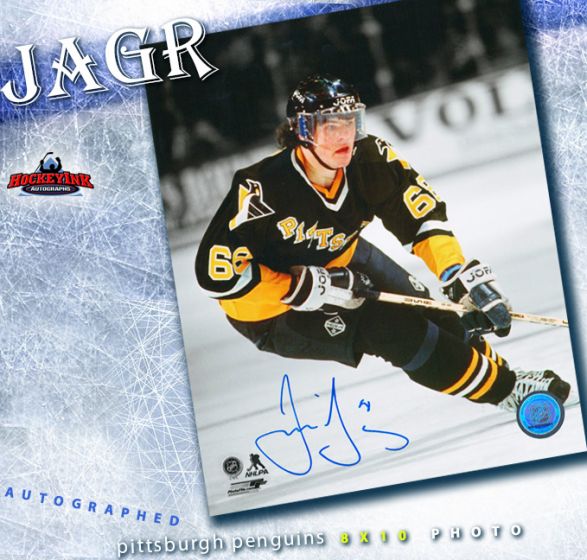 JAROMIR JAGR PITTSBURGH PENGUINS SIGNED 8x10 PHOTO NHL LEGEND BECKETT COA  BAS