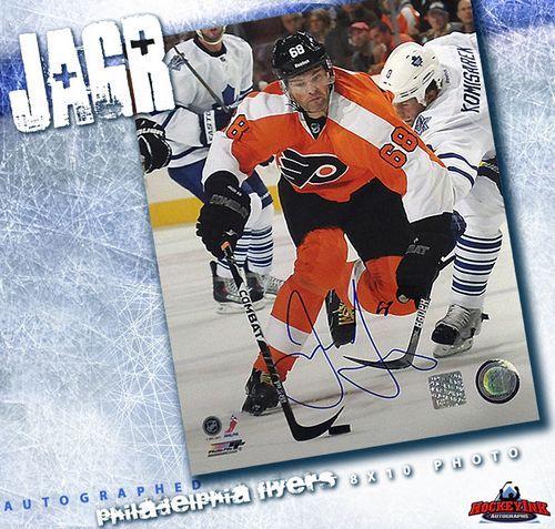 Jaromir Jagr 2012 Winter Classic Philadelphia Flyers Autographed 8 x 10  Framed Hockey Photo