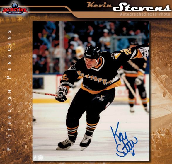 Autographed Kevin Stevens 8x10 Pittsburgh Penguins Photo 