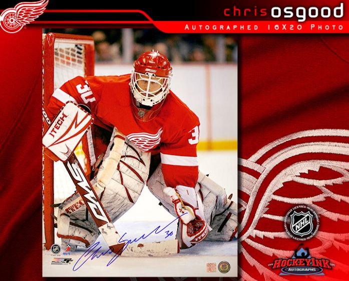 Detroit Red Wings 16x20 Chris Osgood Autographed Photo