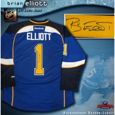 Brian Elliott St. Louis Blues Autographed Blue Reebok Jersey