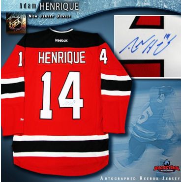 Adam Henrique New Jersey Devils Autographed Red Reebok Jersey
