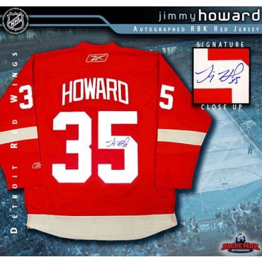Jimmy Howard Autographed Detroit Red Wings Red Reebok Premier Jersey