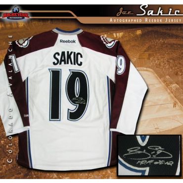 Joe Sakic Colorado Avalanche Autographed with Hall of fame Inscription White Reebok Premier Jersey
