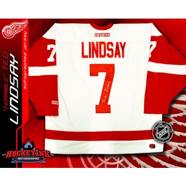 Ted Lindsay Detroit Red Wings White CCM Replica Jersey
