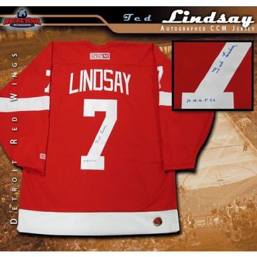 Ted Lindsay Detroit Red Wings Red CCM Replica Jersey
