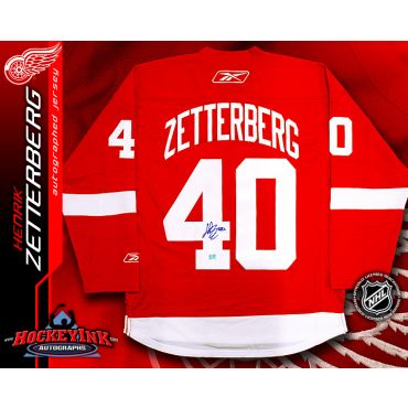 Henrik Zetterberg Detroit Red Wings Autographed Red Reebok Premier Jersey