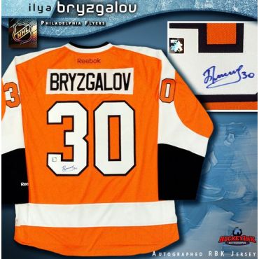 Ilya Bryzgalov Philadelphia Flyers Autographed Orange Reebok Premier Jersey