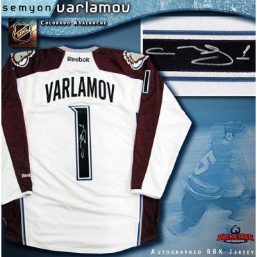 Semyon Varlamov Colorado Avalanche Autographed White Reebok Jersey