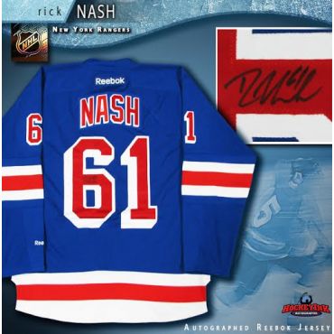 Rick Nash New York Rangers Autographed Blue Reebok Jeresey