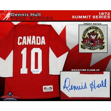 Dennis Hull 1972 Summit Series Team Canada Autographed jersey