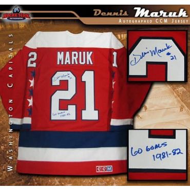 Dennis Maruk Washington Capitals Autographed Red CCM Jersey