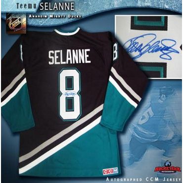 Teemu Selanne Anaheim Mighty Ducks Autographed Retro CCM Jersey