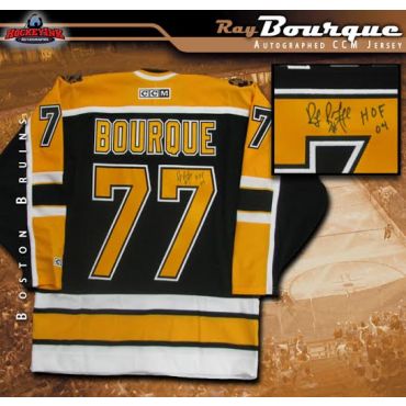 Ray Bourque Boston Bruins Autographed and Inscribed Black CCM Jersey