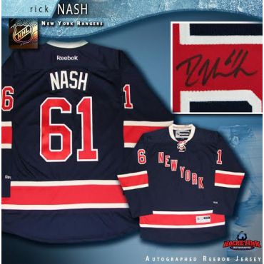 Rick Nash Autographed New York Rangers Alternate Blue Reebok Jersey