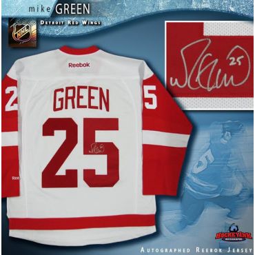 Mike Green Autographed Detroit Red Wings White Reebok Jersey