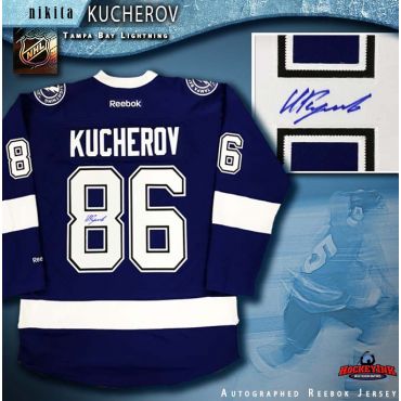 Nikita Kucherov Autographed Tampa Bay Lightning Blue Reebok Jersey