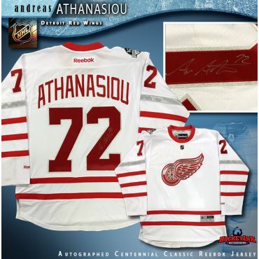 Andreas Athanasiou Autographed 2017 Centennial Classic White Reebok Jersey