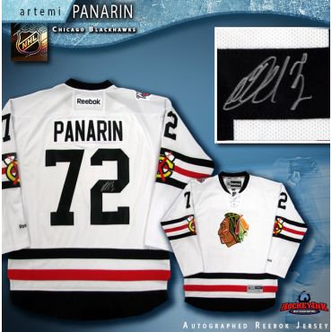 Artemi Panarin Autographed Chicago Blackhawks White Reebok Jersey