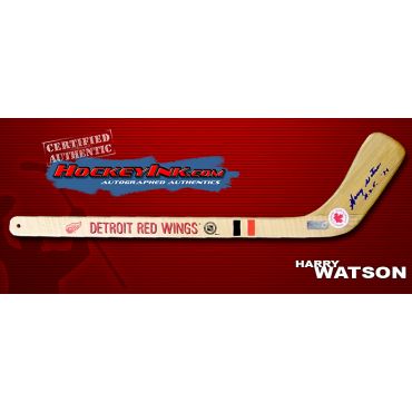 Harry Watson Autographed Detroit Red Wings Mini-Stick
