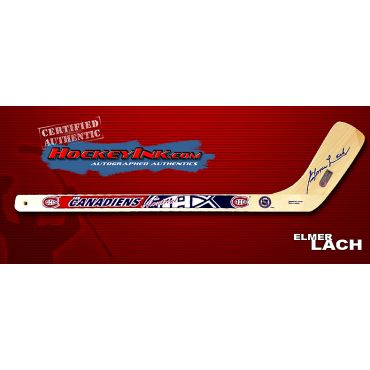Elmer Lach Autographed Montreal Canadiens Mini-Stick
