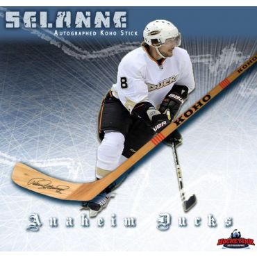 Teemu Selanne Anaheim Ducks Autographed Koho Model Stick