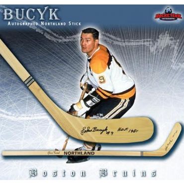 John Bucyk Boston Bruins Autographed Northland Model Stick