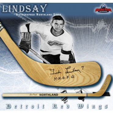 Ted Lindsay Detrot Red Wings Autographed Northland Model Stick
