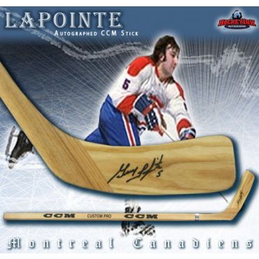 Guy Lapointe Montreal Canadiens Autographed Wood Model CCM Player Hockey Stick