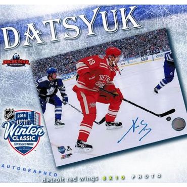 Pavel Datsyuk 2014 Winter Classic Detroit Red Wings Autographed 8 x 10 Photo