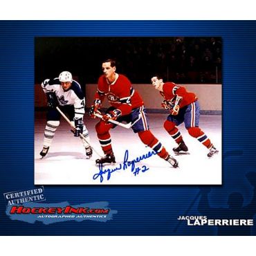 Jacques Laperriere  Autographed Montreal Canadiens 8 x 10 Photo